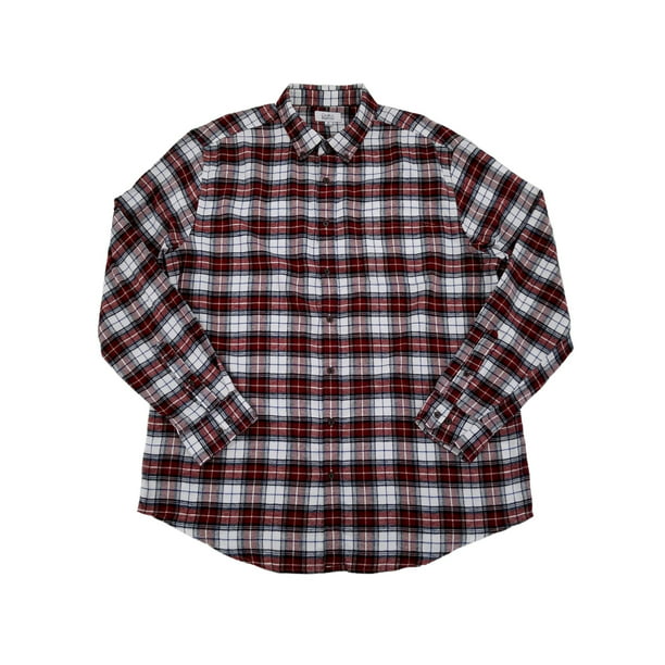 Croft&Barrow Mens The Extra Soft Long Sleeve Flannel Plaid Button Shirt New 